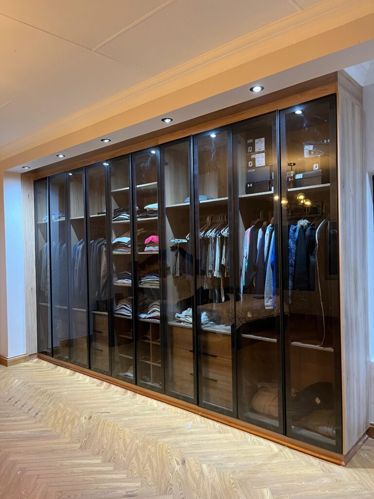 A wardrobe made of glass from ks woodworx